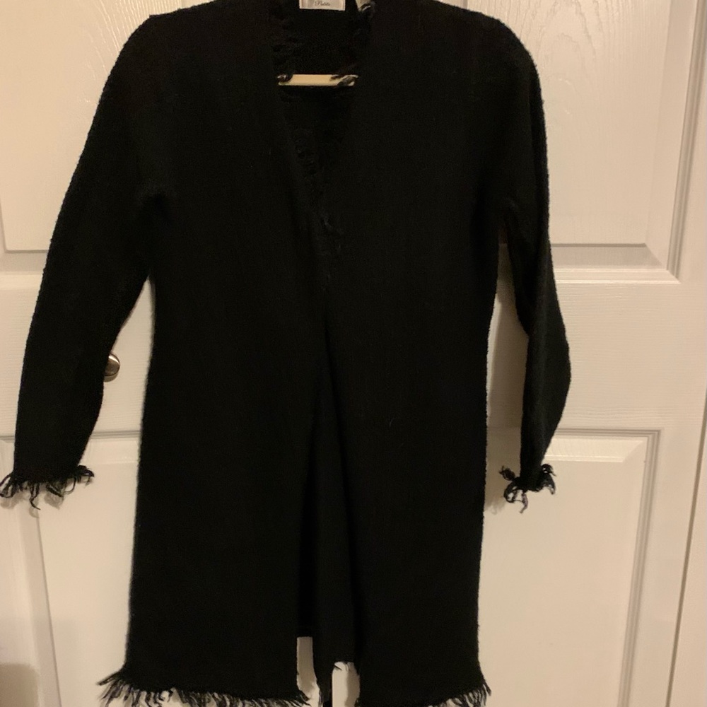 Laura Ashley Womens Long Cardigan, Petite Small, Great Condition, Rich Black